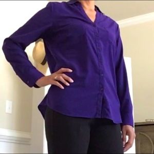 Long sleeve button down shirt in beautiful purple💜